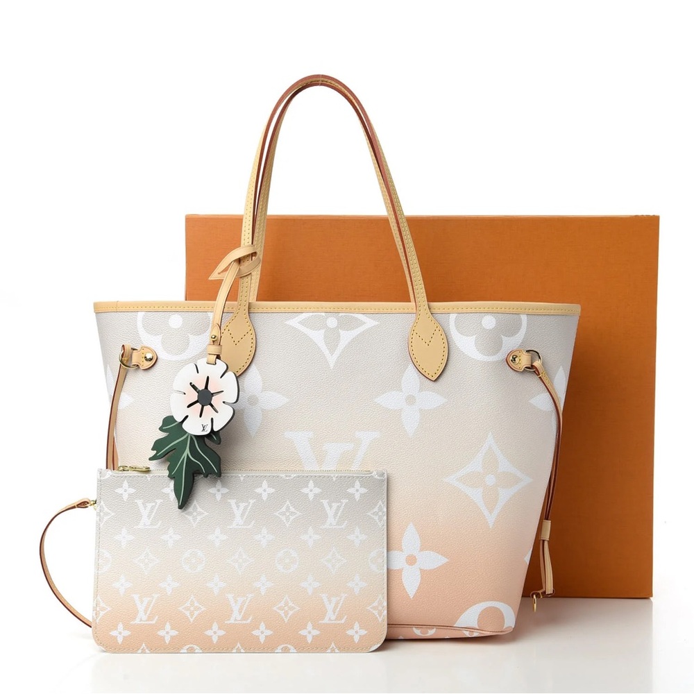 Louis Vuitton Monogram Giant By The Pool Neverfull MM Brume - Peach, Tan, White